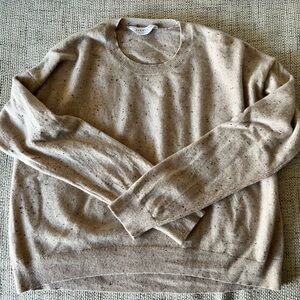 Everlane Oatmeal Speckled Beige 100% Cashmere Sweater